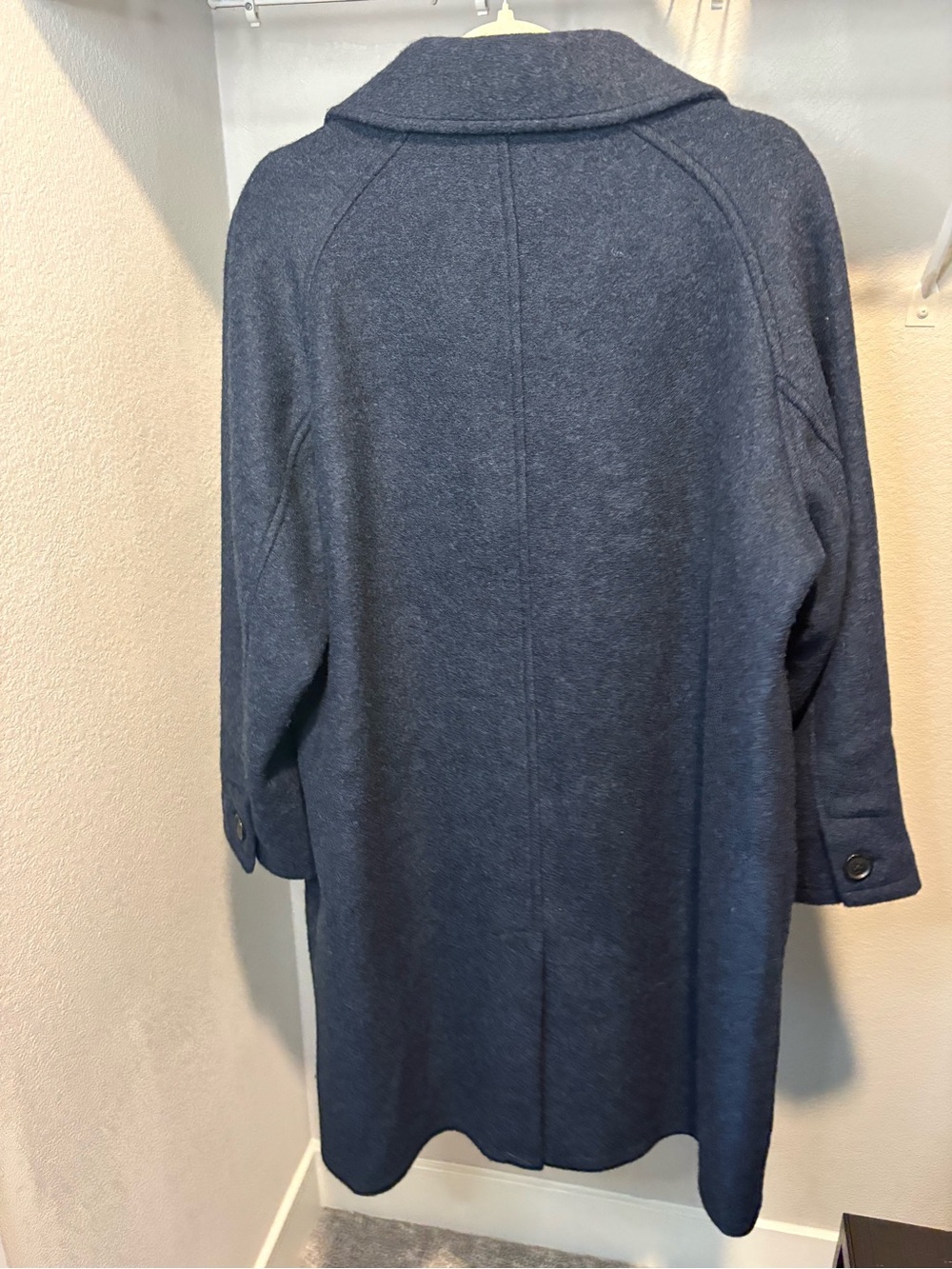 Banana Republic Navy Wool-Blend Button Front Pea Coat - Picture 5 of 5